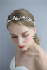 Silver Leaf Crystal Flower Bridal Hair Vine Accessories Headband Crown Headpiece