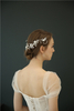Floral Crystal Pearl Rhinestones Silver Bridal Hair Comb For Woman