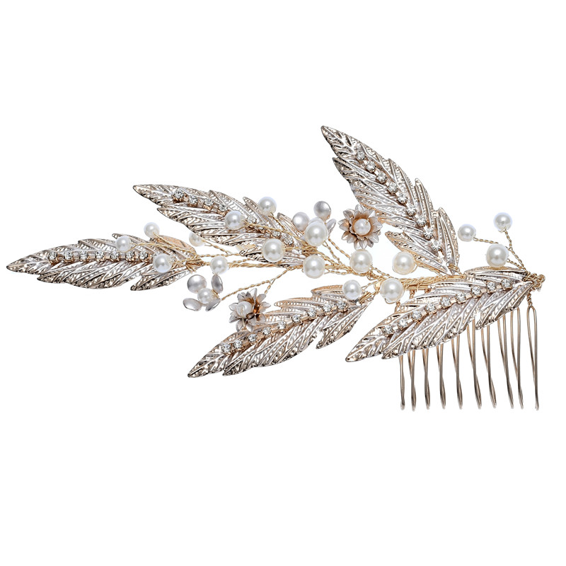 Pearl Flower Hair Pin Wedding Hair Accessories Bride Gold Hair Clips