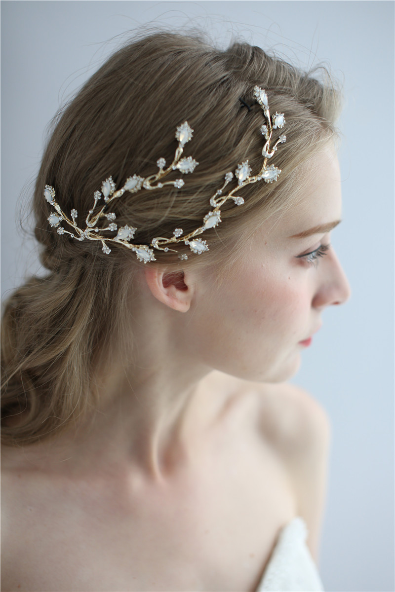Hair Accessories Gold Pearl Bridal Hair Headdress Cheap Price Headpieces