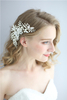 Fashion Decorative Silver Leaf Flower Bridal Accessories Tiara Side Comb