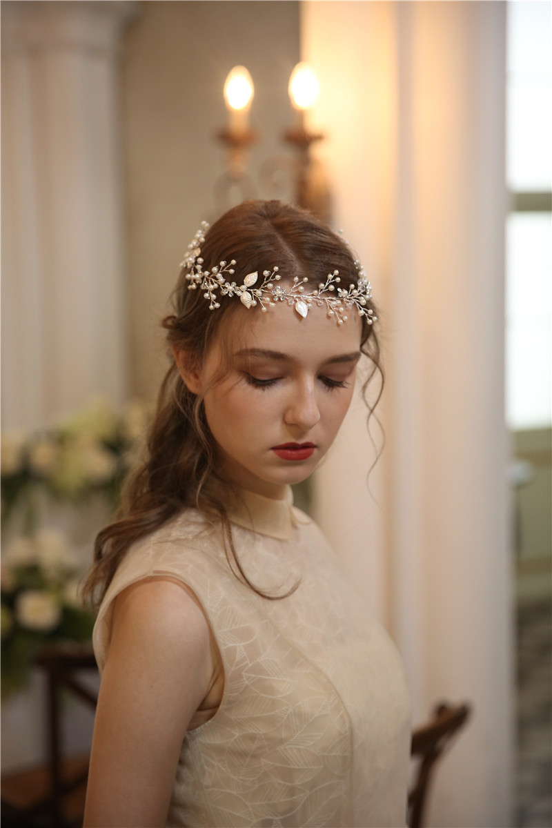 Pearl Flower Leaves Fashion Wedding Hair Accessory Bridal Hair Comb