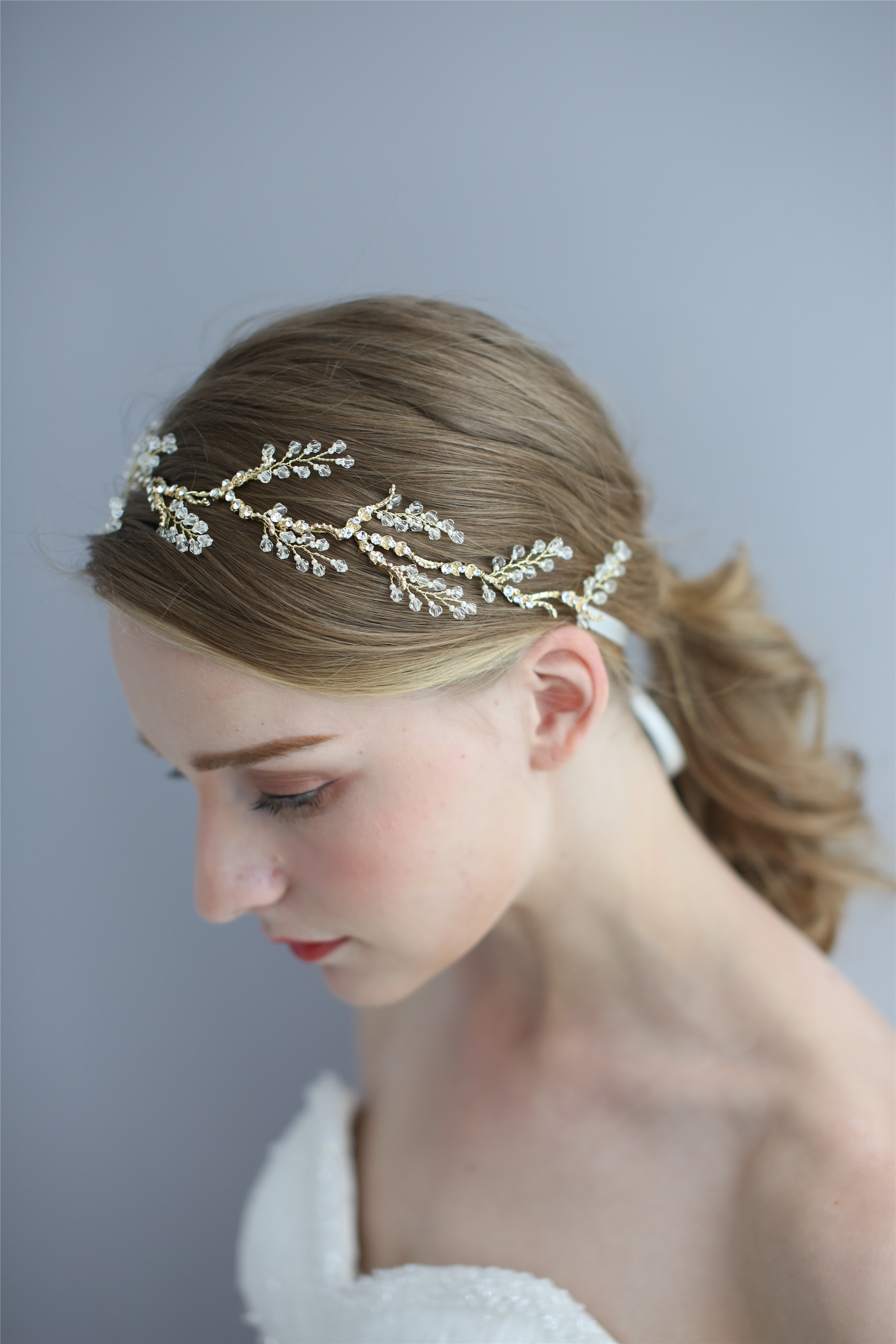 Headband Handmade Rhinestone Wedding Headdress Jewelry Accessories Women Headpiece 