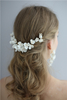 White Ceramic Flower Headdress Bridesmaid Earring Bridal Accessories