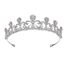 Top Quality Handmade Rhodium Plated Quality Control Bridal Tiara Crown