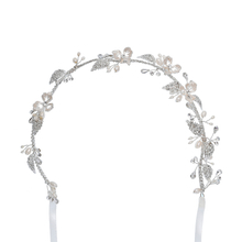 Hairband Silver Leaves Crystals Wedding Fancy Princess Headpiece