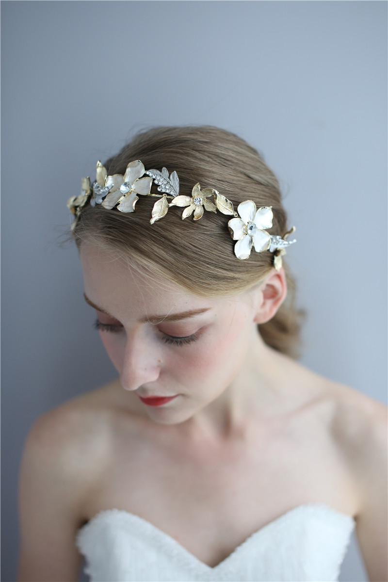 Metal Flower Hair Jewelry Wedding Headband Party Prom Fashion Crown