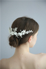 Wedding Flower Crystal Rhinestones Women Diamante Hair Clip Comb
