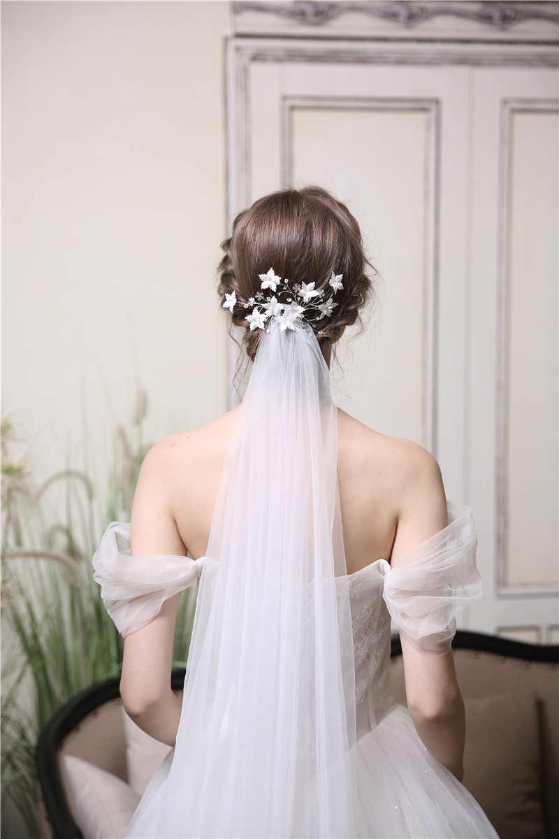 Cheap Wedding accessories Handmade Flower Leaf Women Crystal Hair Combs