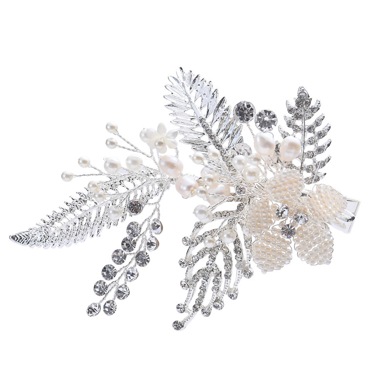 Bride Hairband Jewelry Luxury Gold Leaf Wedding Bridal Hair Vine Clip Accessory