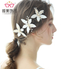 Crystal Hair Accessories Headdress Headband Bridal Pearl Hair Vine Pin