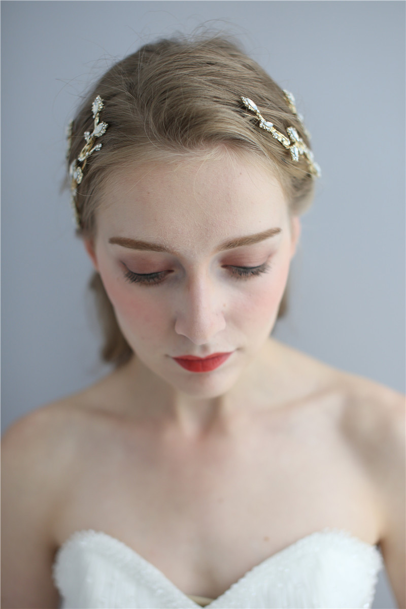 Hair Accessories Gold Pearl Bridal Hair Headdress Cheap Price Headpieces