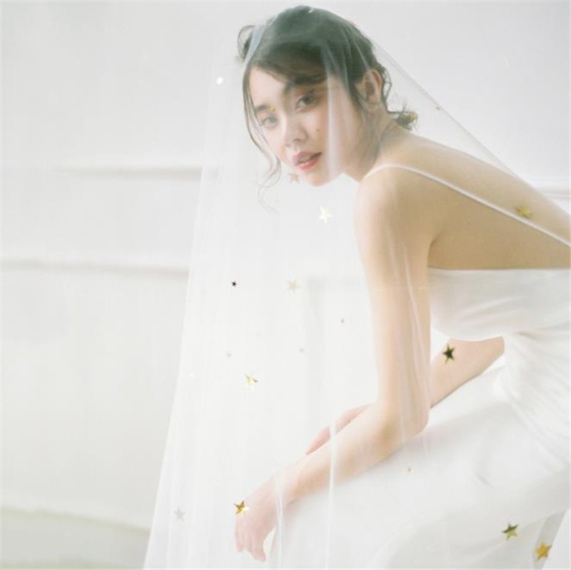 High Quality Wedding Accessories Shining Stars 1.5M White Bride Veils