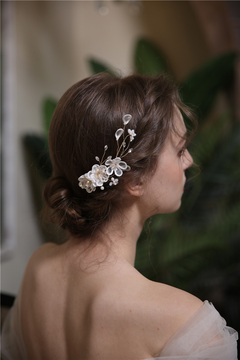 Rhinestone Flower Wedding Barrettes Jewelry Bridal Headpiece Hair Clips