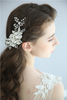 Pearl Rhinestone Flower Handmade Silver Flower Bridal Fancy Women Hair Clips