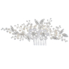 Gold Leaf Side Comb Bridal Jewelry Crystal Fancy Headband Wedding Women Hair Combs