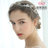 Fashion Pearls Flower Clear Crystal Silver Leaf Wedding Hair Headpiece