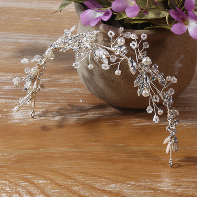 Alloy Leaf Flower Wedding Hair Accessories Beauty Pageant Crown