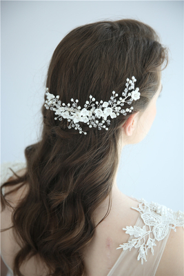 Women Hair Accessories Wedding Bridal Delicate Leaf Hair Jewelry Floral Headpiece