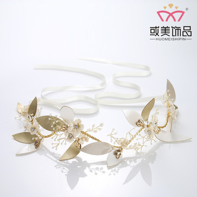 Wedding Fancy Hair Accessories Gold Leaves Bridal Headbands