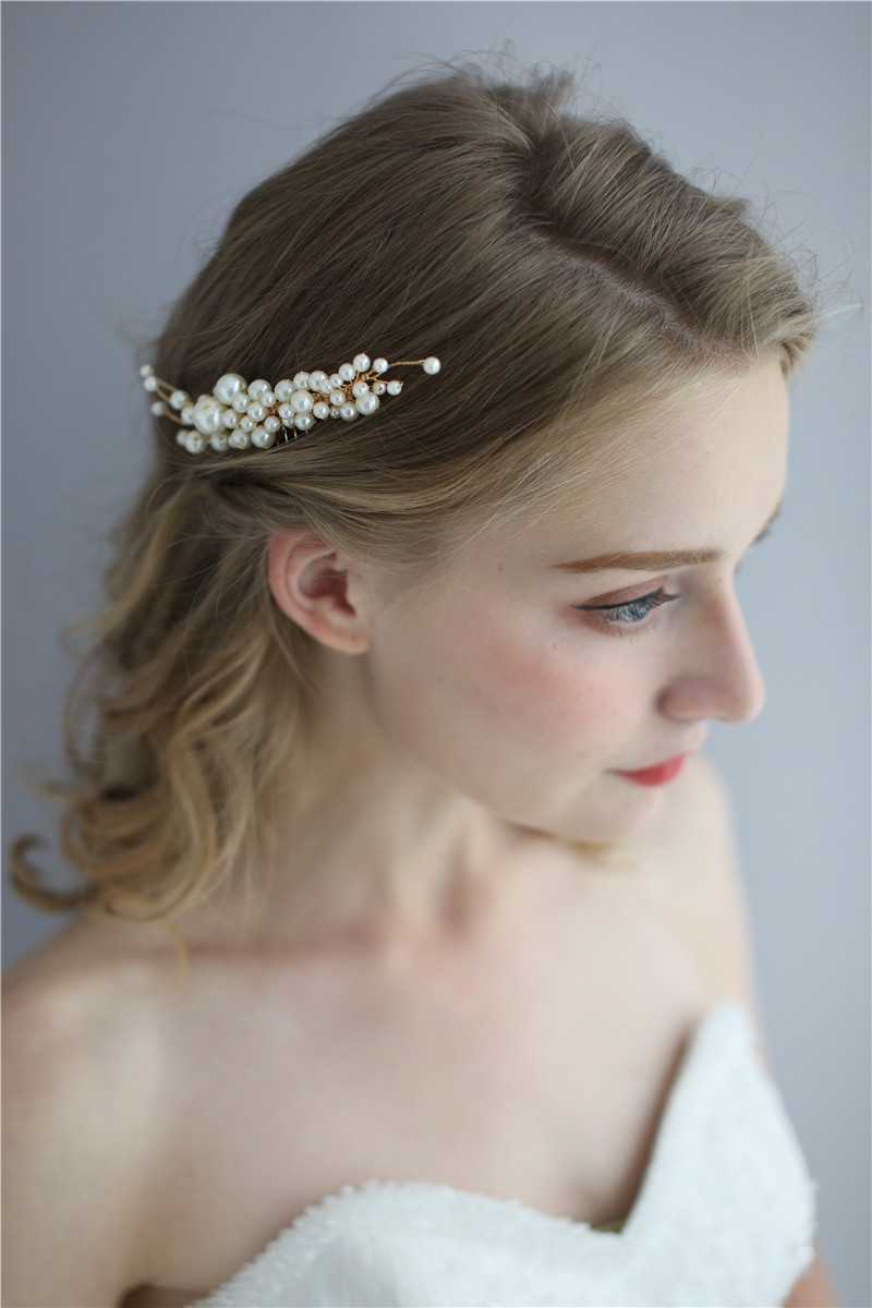 Pearls Bridal Hairband Headdress Fashion Hair Accessories Wedding Jewelry Women Party Prom
