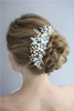 Fashion Decorative Silver Leaf Flower Bridal Accessories Tiara Side Comb