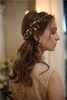 High Quality Fashion Elegant Vintage Flower Gold Leaves Hairband Earring Set