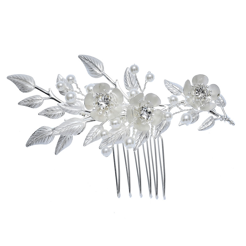 New Style Fashion Flower Tiara Rhinestones Hair Clips Bridal Hair Jewelry For Women