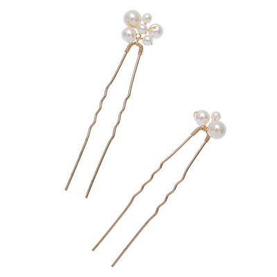 Handmade Pearls Bridal Hairband Headdress Fashion Women Party Prom Hair Combs Set