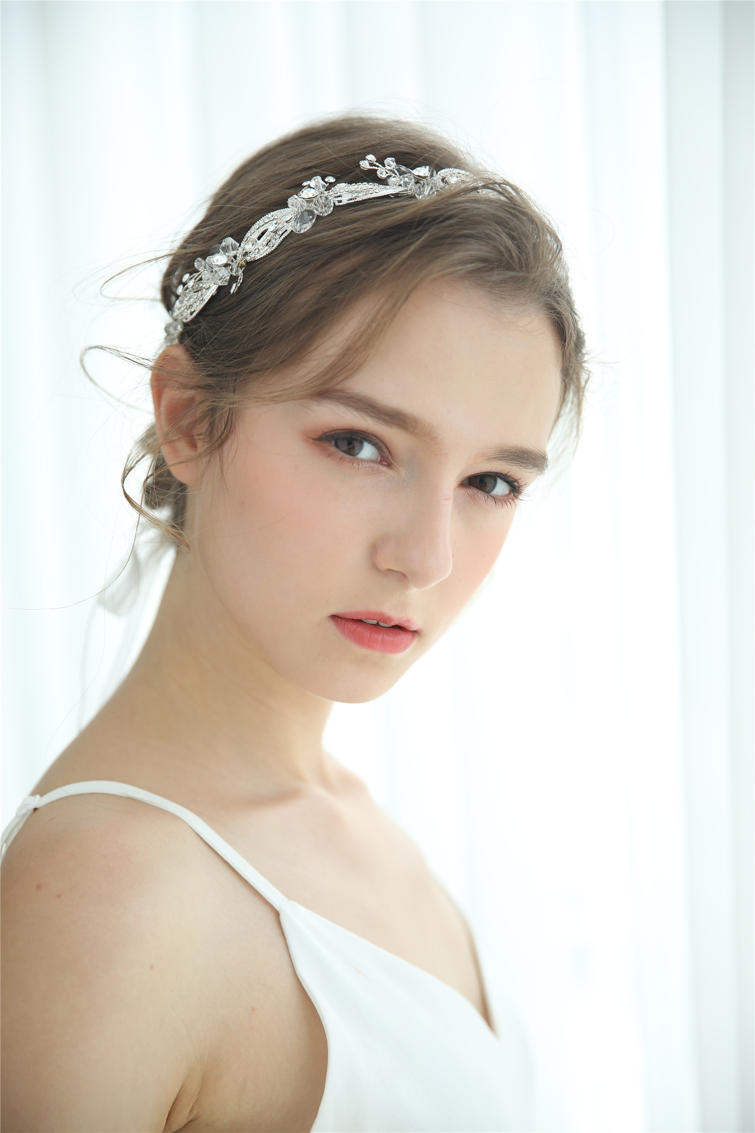 Headdress Flower Pretty Elegant Wedding Bridal Crystal Hairband Hair Accessories For Women