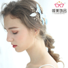 New Designs Bridal Blue Silk Fancy Hair Jewelry Accessories Bridal Hair Clips
