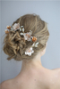 Gold Leaf Flower Hairband Bridal Crystal Wedding Hair Accessories Hair Clips Comb