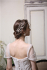 Women Wedding Silver Pearl Flower Jewelry Bridal Hair Clip Earring Set