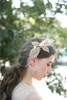 Bride Decoration Gold Leaves Wedding Hair Comb Long Pendant Earring Set 