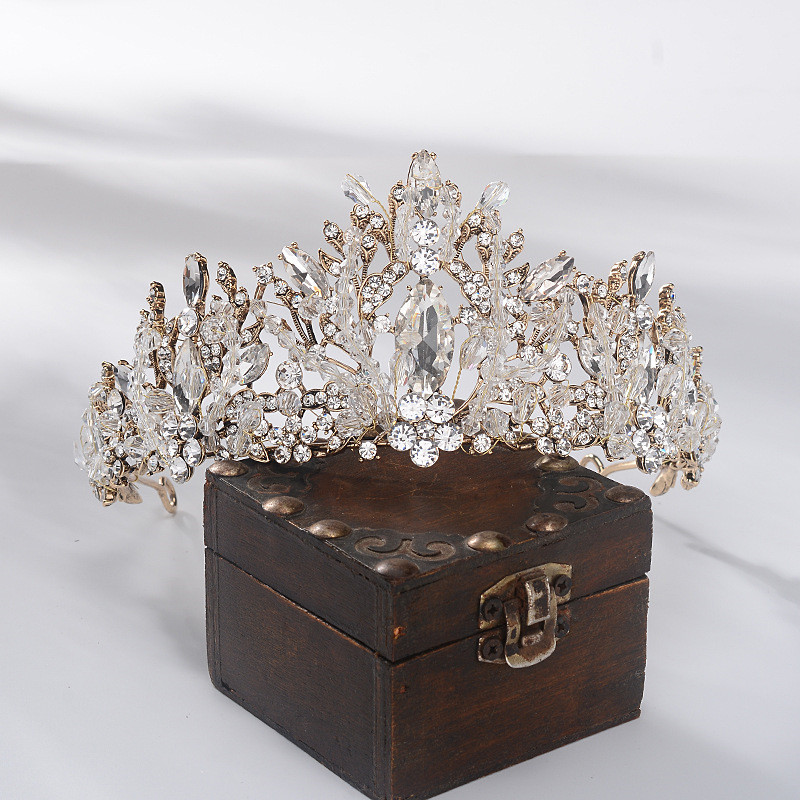 Stylish Vintage High Quality Wedding Handmade Crystal Bridal Crown