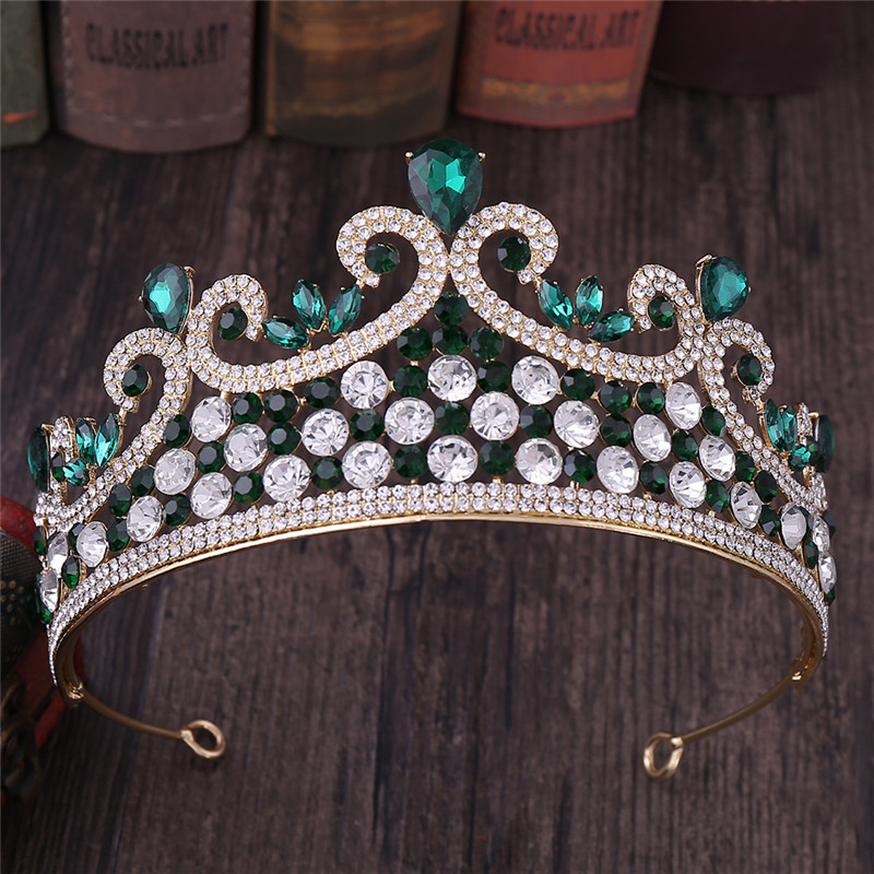 Hair Jewelry Different Color Rhinestone Headdress Queen Prom Princess Crowns Tiaras