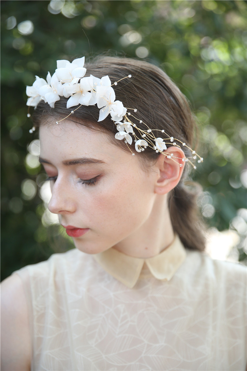Flower Bridal Hair Vine Accessories Hairbands Wedding Floral Headpieces