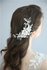 Pearl Rhinestone Flower Handmade Silver Flower Bridal Fancy Women Hair Clips