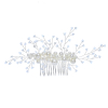 New Style White Pearl Jewelry Rhinestone Flower Bridal Hair Comb