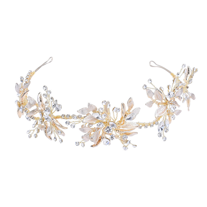 Handmade Flower Hair Accessories Popular Crystal Bridal Headband For Wedding