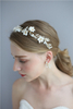 Flower Hairbands Earring Brides Ceramics Head Wear Pearl Hair Accessories Women Tiaras