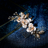 Luxury Fashionable Flower Leaves Design Wedding Hair Comb Bracelet Headpiece Jewelry Set