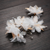 2020 Latest Design Beautiful Mesh Flowers Hair Clips Bridal Wedding KC Gold Hair Clip