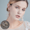 Wedding Luxury Crystal Beads Statement Earring Handmade Party Bridal Shell Clip On Earrings 