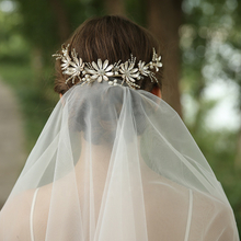 2020 Fashion Crystal Pearl Flower Headband Wedding Tiara Bridal Headpiece