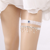 2020 New Fashion Customized Dangling Pearl Rhinestone Lace Sexy Leg Garter 