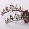 Retro Rhinestone Triangle Bridal Hair Band Hot Baroque Crown Pearl Diamond Crown