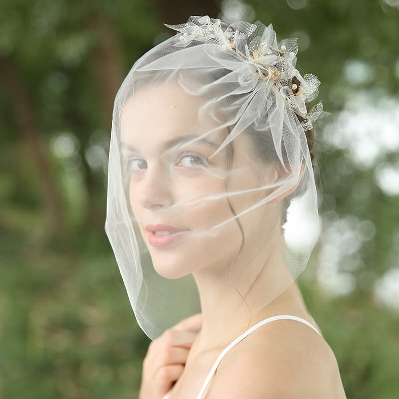2020 New Model Wedding White Birdcage Veils with Face Cover