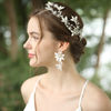 New Fashion Unique Design Metal Leaf Crystal Women Jewelry Set for Wedding