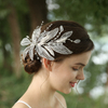 Handmade Leaves Design Lace Hair Clip Hair Jewelry Rhinestone Headpieces For Women